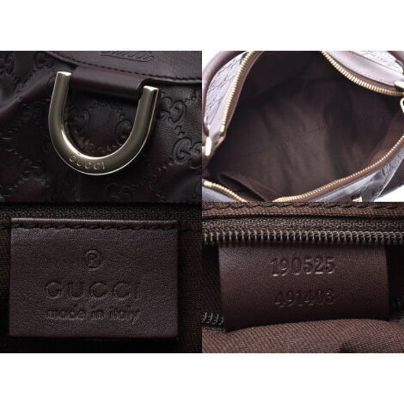 Gucci Guccisima Semi Shoulder Bag Brown GG Calf - Picture 9 of 12